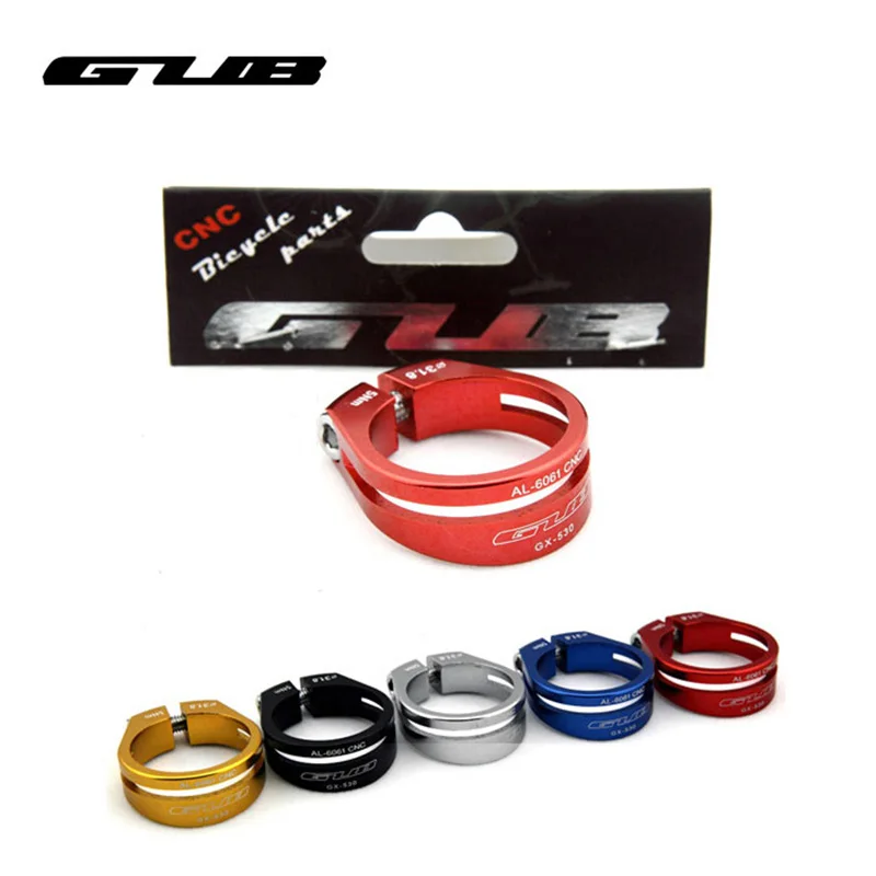 Gold Colors Available = Red Blue Silver GUB MTB Road Seat Post Clamp 31.8mm