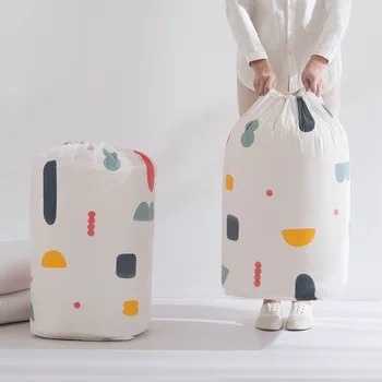 安い 収納袋洋服オーガナイザ家庭用キルトベッド収納巾着袋大赤ちゃんのおもちゃの収納バッグ Peva 素材防水