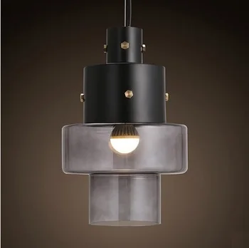 

American Loft Style Iron Glass Droplight Retro LED Pendant Light Fixtures For Dining Room Hanging Lamp Indoor Lighting Lamparas
