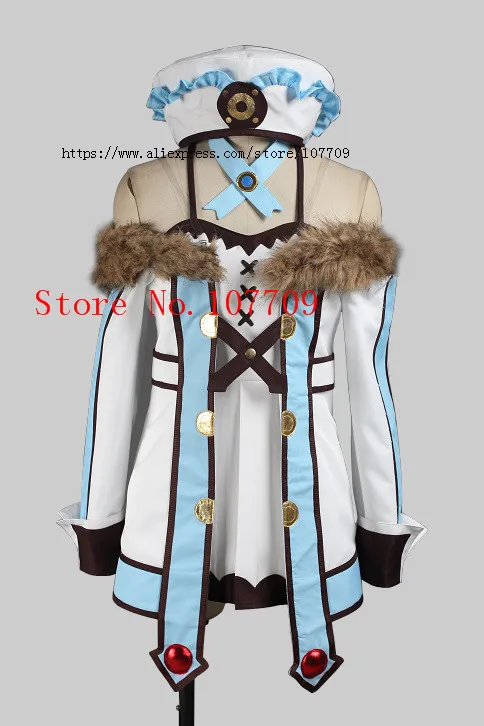 

Hyperdimension Neptunia Blanc Cosplay Costume Custom Made Blue and White Uniform Highly Reductive Dress