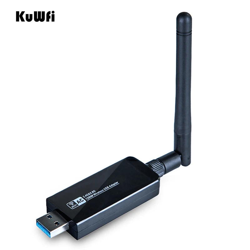 802.11AC 1200 Мбит/с USB беспроводная сетевая карта 2,4G/5G двухдиапазонный USB Wifi адаптер USB3.0 интерфейс с 2dBi антенной Wifi приемник