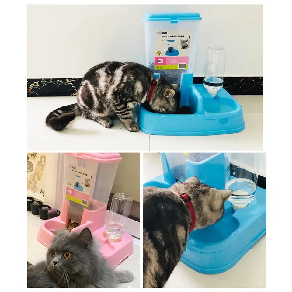 double automatic cat feeder