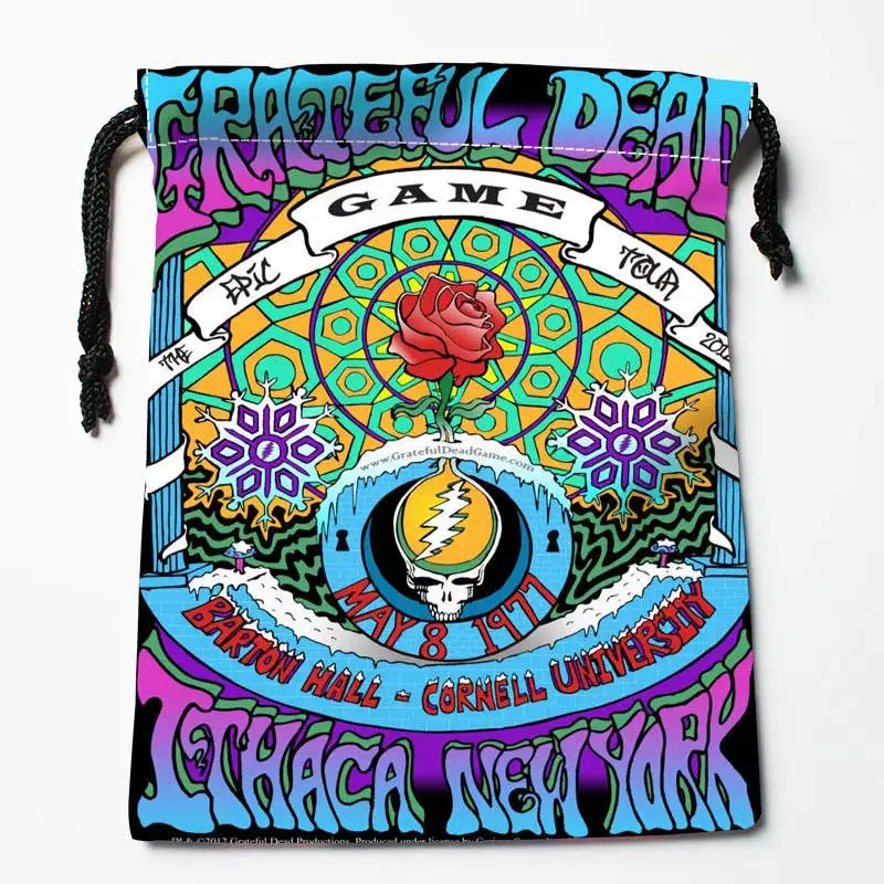 New Arrive Grateful Dead Drawstring Bags Custom Storage Bags Printed gift bags More Size 27x35cm DIY