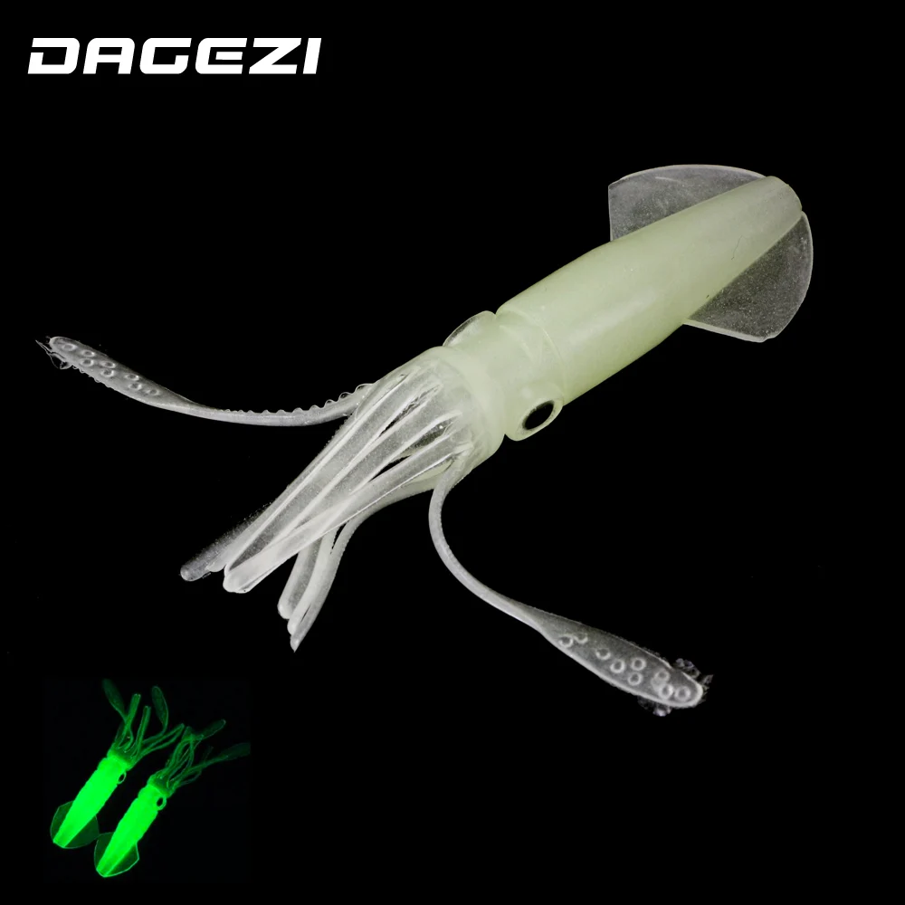 Светящаяся Мягкая приманка DAGEZI 5 шт./лот 10 см/10 г приманки большого кальмара