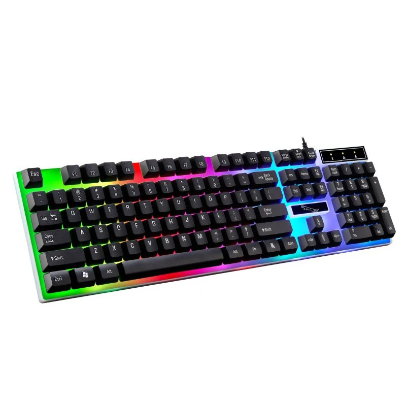 cheap G21 Backlight Gaming Keyboard Teclado Gamer Floating LED Backlit USB 104 Keys Mechanical Feel Keyboards For Laptop Computer PC
