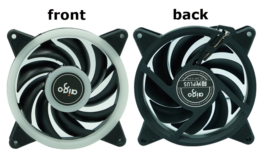 Aigo V1 120 мм 4PIN светодиодный вентилятор охлаждения для компьютера 12 V Вентилятор охлаждения двойное кольцо спокойно легко установить хорошая