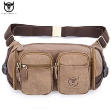 BULL CAPTA Высококачественная брендовая деловая поясная сумка из натуральной воловьей кожи, модная сумка для мобильного телефона, поясная сумка