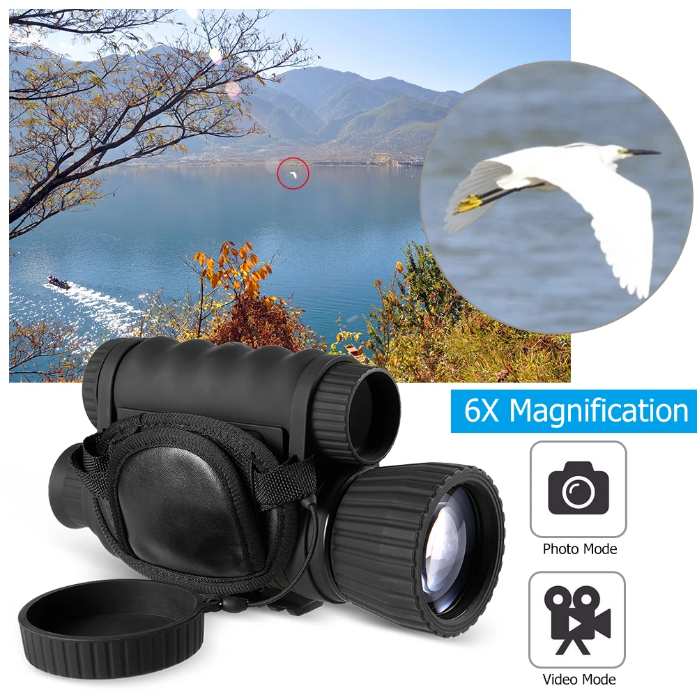 

6X50 Digital Hunting Night Visions Monocular 350m Distance Night Vision 1-5X Zoom Photo Video Camera Hunting Telescope Optics