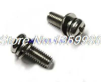 

50Pcs SEM M5 M5X12mm Stainless Steel 304 Round Cap Phill 3 In 1 Assorted screw