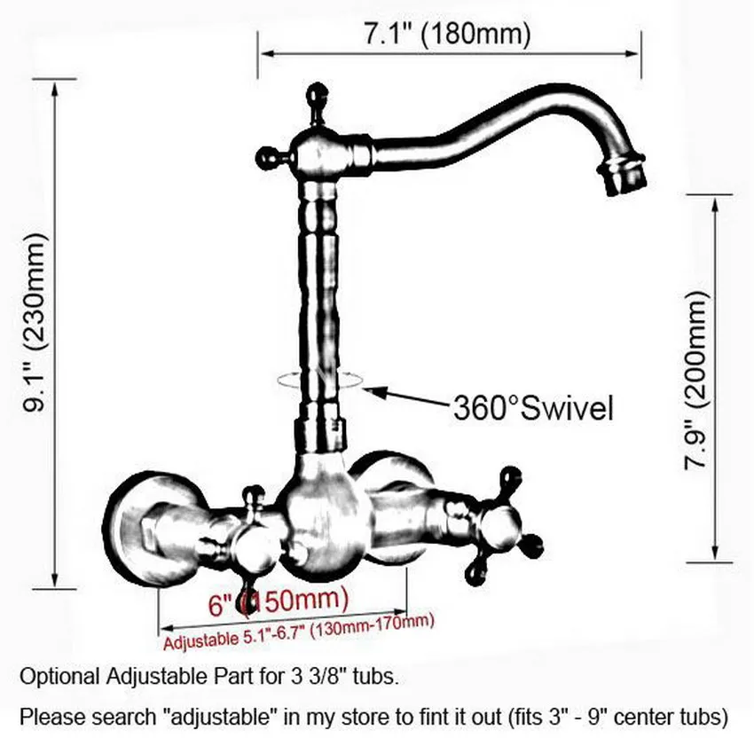 Gold Polished Brass Double Cross Handles Swivel Spout Kitchen Bathroom Tub Sink Faucet Mixer Water Taps agf054