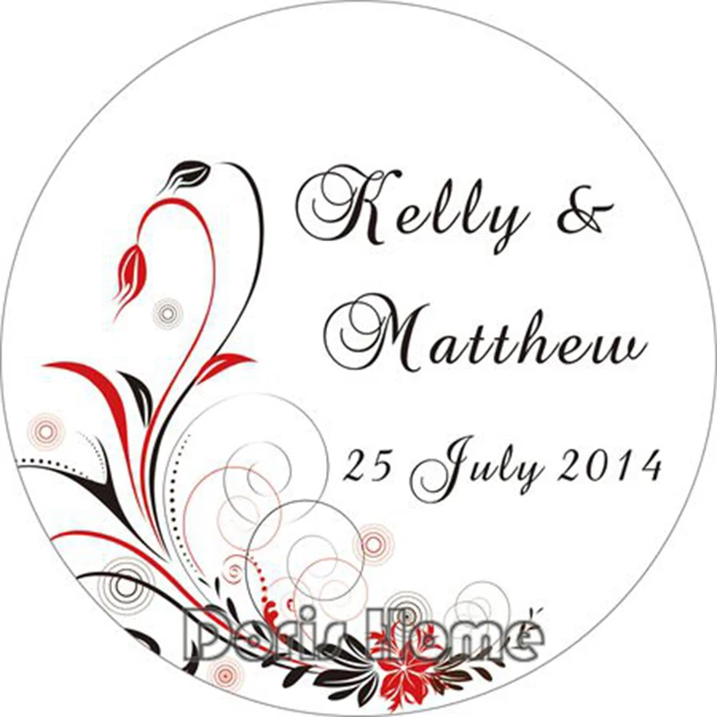 

Free Shipping New Personal Adhesive Sticker / Label for Wedding / Baby Shower 3cm, W23