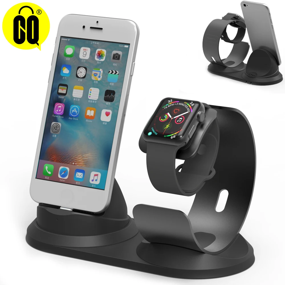 2 in 1 desk Charging dock station for Apple Watch stand mobile support phone holder charge