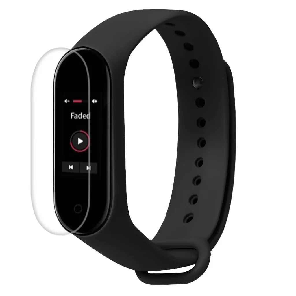 

HONHX Screen Protection For Xiaomi Mi Band 4 Ransparent Full Cover Clear Screen Protection Film For Xiaomi Mi Band Bracelet 5pc