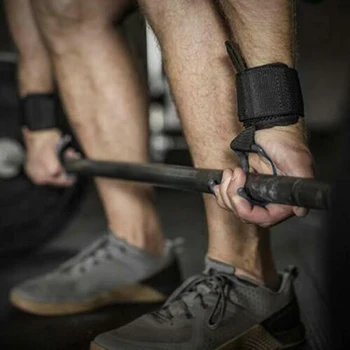 

1 Pair Strong Hook Grips Straps Train To The Next Level Weight Lifting Strength Training B2Cshop