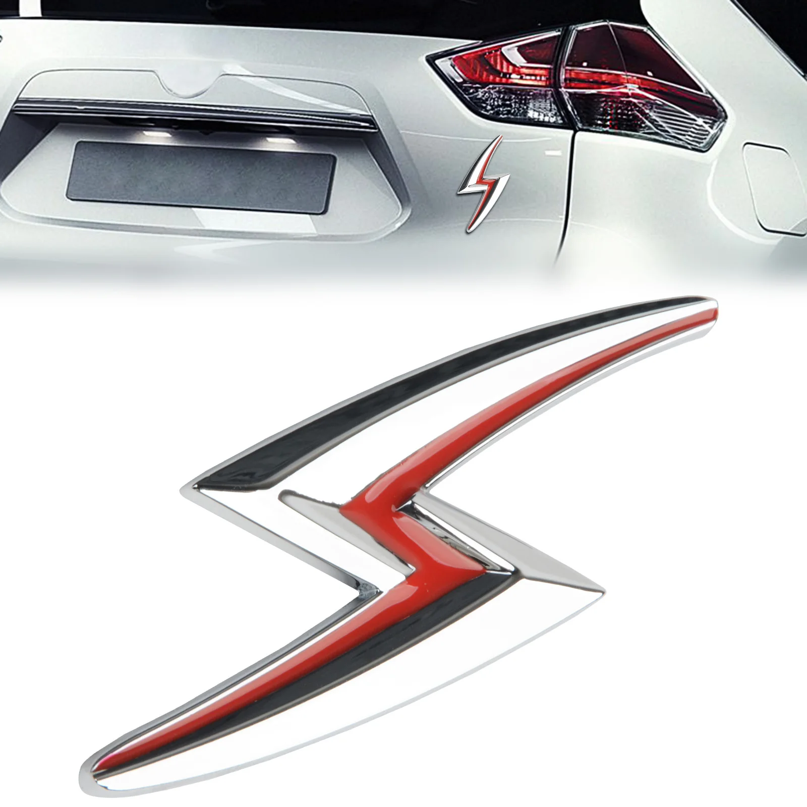 MAYITR S Lightning 3D Metal Car Body Emblem Badge Auto MAYITR S Lightning 3D Metal Car Body Emblem Badge Auto