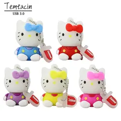 100% Realcapacity оптовая продажа мультфильм рисунок «Hello Kitty» 3,0 USB флэш-диск карты памяти 8 ГБ 16 ГБ 32 ГБ флешки бесплатная доставка