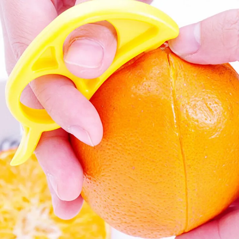 5 шт./лот зеленый открытым Оранжевый Овощечистка Творческий Кухня Инструменты нож апельсиновой корки устройство