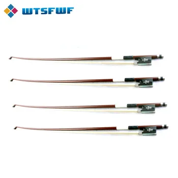 

Wtsfwf 25pcs/lot Brazilwood Violin Bow Pernambuco Violin Bow Flower Inlay New Silver Mounted