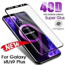 40D Full Curved Tempered Glass For Samsung Galaxy S8 S9 Plus Note 8 9 Screen Protector Glass For Samsung S7 Edge Protective Film