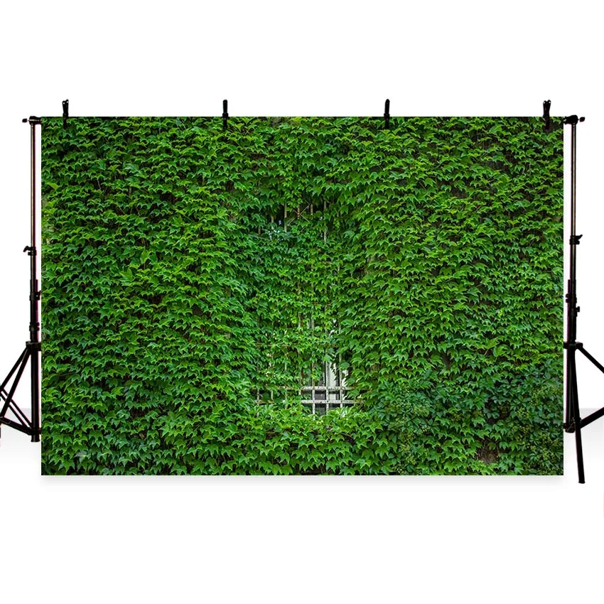 

Photography backdrops artificial fake faux green grass Ivy Trellis backdrops Vinyl cloth Computer print wall Backgrounds props