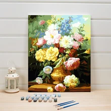 DIY цветочная краска ing по номерам на холсте цифровой модуль картина по номерам Акриловая картина ручной рисунок искусство ремесла для гостиной