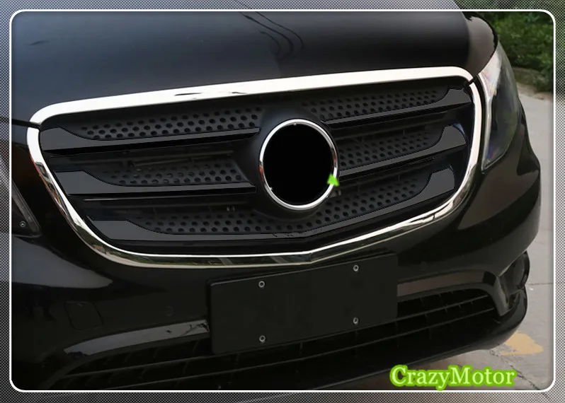 

For Mercedes-Benz Vito W447 2014-2018 ABS 2pcs/set Chrome Front air vent cover trim auto accessories car styling