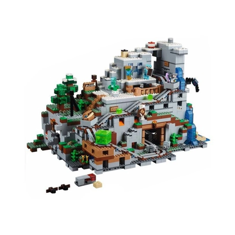 

LEPIN 18032 2932pcs Model Building Kit Blocks Bricks Miniecraft The Mountain Cave My worlds Compatible with 21137