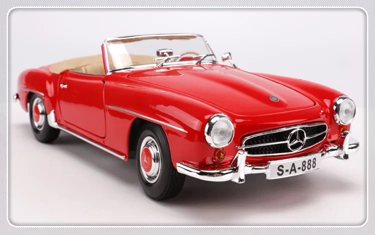 1:18 литая модель машины Модель игрушки для Benz 1955 190SL с рулевым колесом управление переднее колесо рулевая игрушка детей