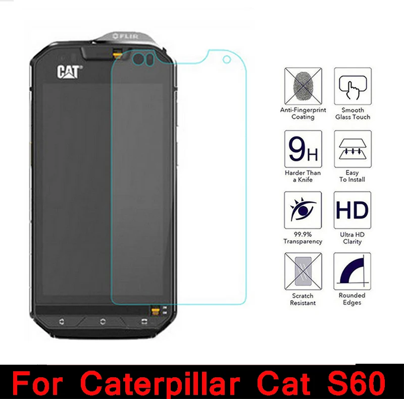 2PCS-for-Caterpillar-Cat-S60-Original-Tempered-Glass-9H-2-5D-Scratch-Proof-Premium-Screen-Protector FILM