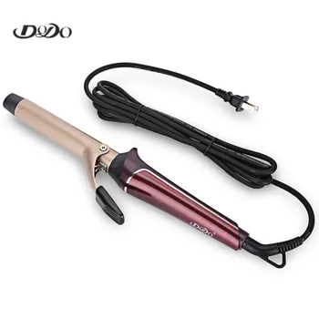 

DODO EU/US Plug Golden Electroplating Handle Ceramic LCD Display Clip Hair Curler Tourmaline Ceramic Heating Barrel