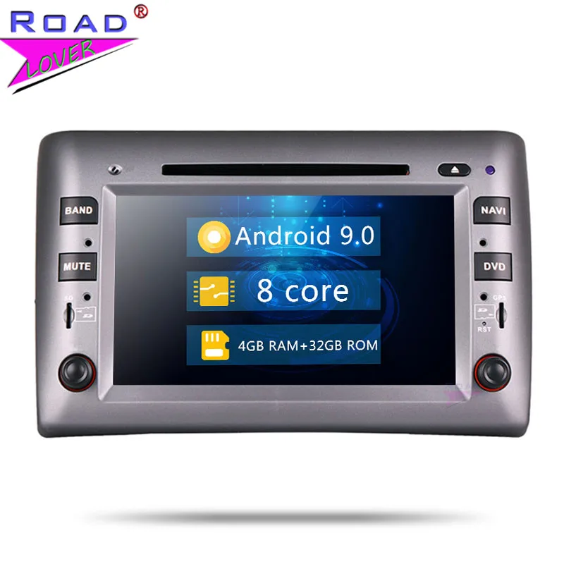 Roadlover Android 9,0 Автомобильный мультимедийный dvd-плеер радио для Fiat Stilo 2002-2010 Стерео gps навигация Automagnitol 2 Din " видео