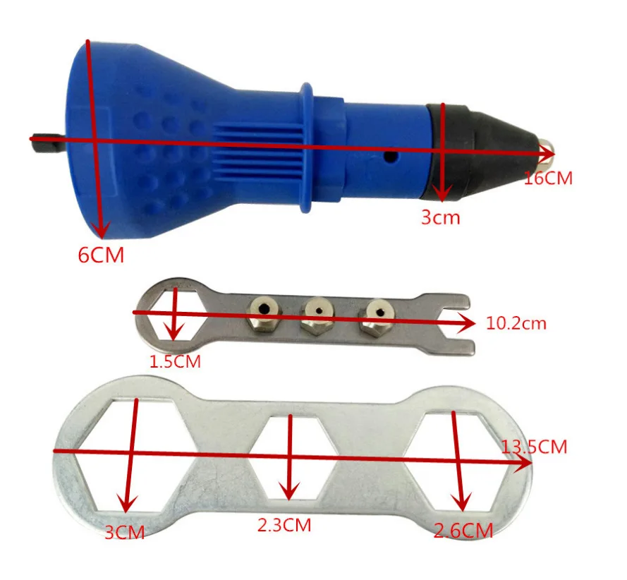 Electric Drill Rivet Nut tool Adapter Cordless Adapter Rivet Nut Gun Battery Riveter Drill