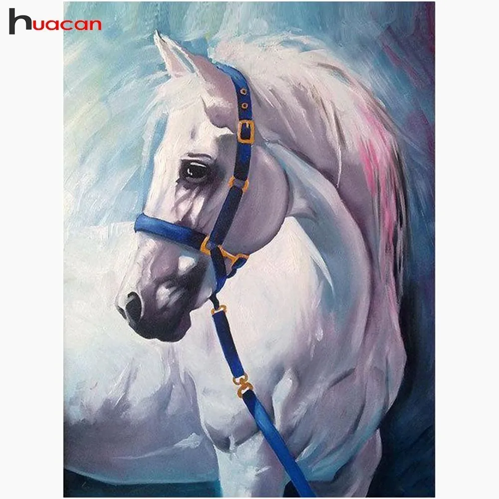 

HUACAN 5D DIY Diamond Painting Animals Diamond Embroidery Horse Full Square Drill Home Decoration Picture Of Rhinestone