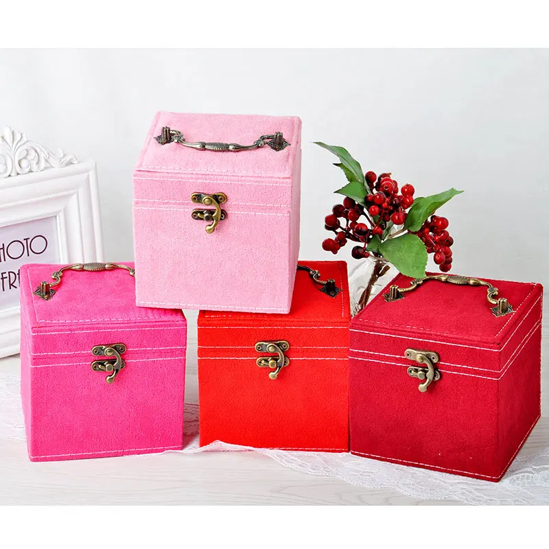 Трехслойная бархатная шкатулка с оленем в Корейском стиле|jewelry case|jewelry boxjewelry storage