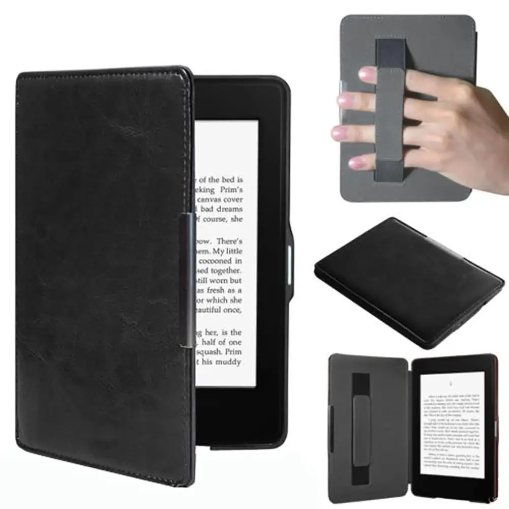 

Hot Sale Solid Color Faux Leather Magnetic Protective Cover for Amazon Kindle Paperwhite