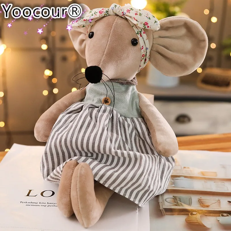 Мультяшная Милая балетная мышка, плюшевая игрушка, мягкая животная кукла мышка Kawaii, подарок на день рождения для девочек, милые детские игрушки - Цвет: 1