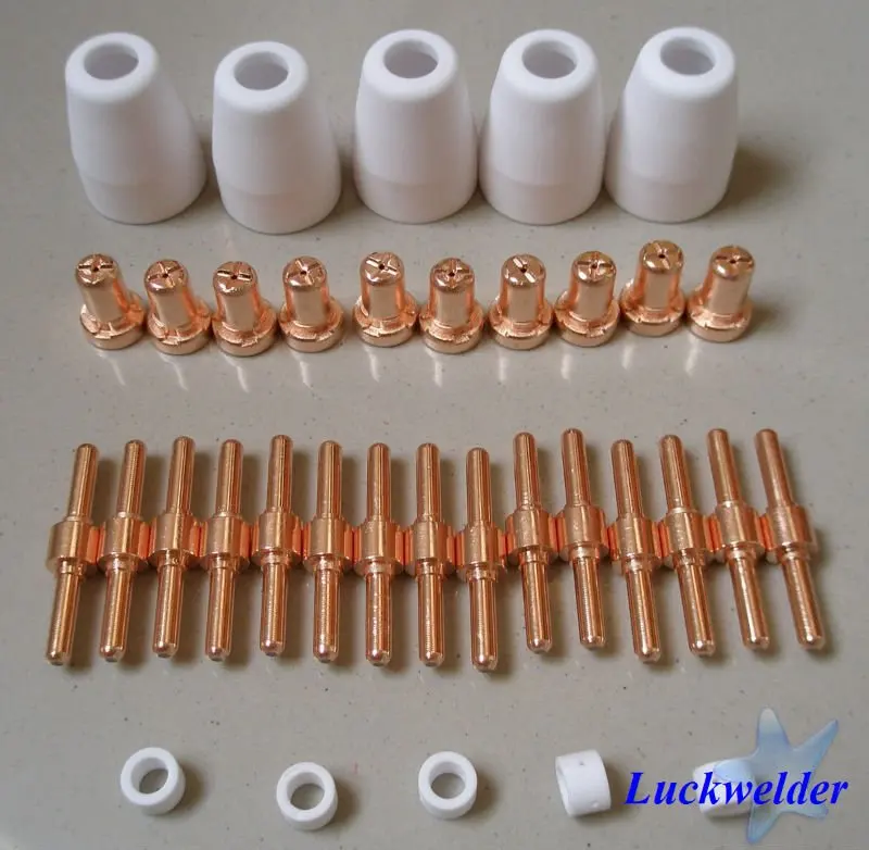 

Extended long Tips Electrodes For 40A PT-31 Air Plasma Torch 30/40A Plasma Cutter 40pcs