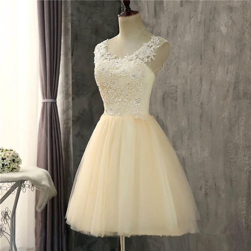 

Bealegantom Short Prom Dresses 2019 Tulle Applique Homecoming Cocktail Party Special Occasion Gown Vestido Fiesta QA1536