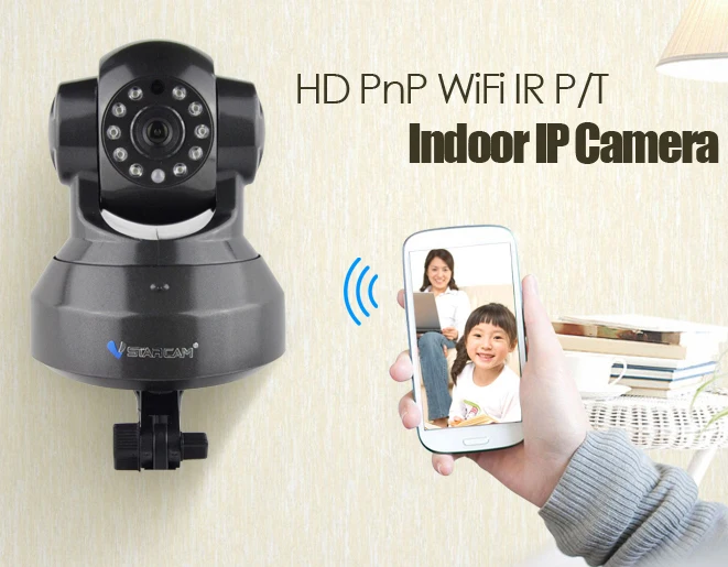 VStarcam T7837WIP HD 1.0MegaPixel Wireless IP Camera Night Vision 2 way Audio PnP CCTV Camera Indoor Security Camera Wifi