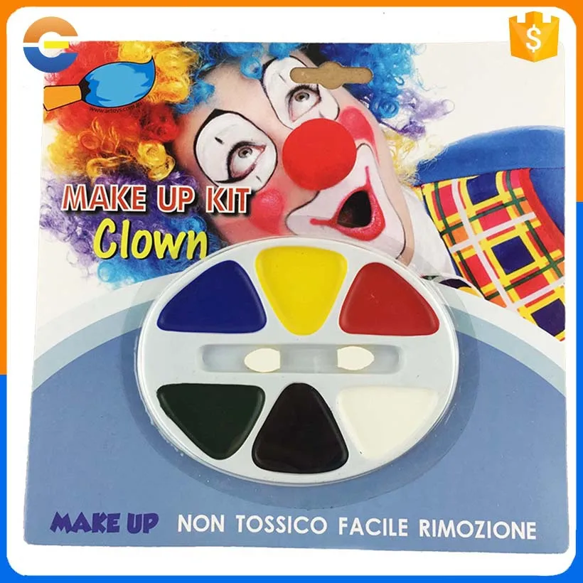 6 color New Halloween Party Clown Face Paint Party Make Up UNISEX Boy Girl Face Painting Kitin