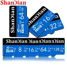 Карта памяти SHANDIAN best Micro SD 64 ГБ 32 ГБ 16 ГБ 8 ГБ 128 Гб класс 10 флеш-карта памяти TF микро SD ручка