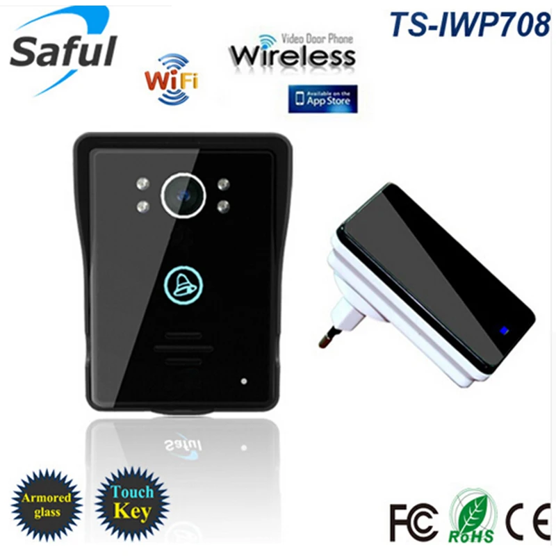 Saful Wi Fi видео телефон двери звонок Беспроводной домофон Поддержка IOS Android смартфон