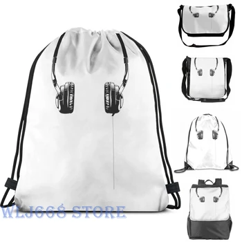 

Funny graphic print shoulder Bags women Headphone Single shoulder backpack travel for men Gym Bag