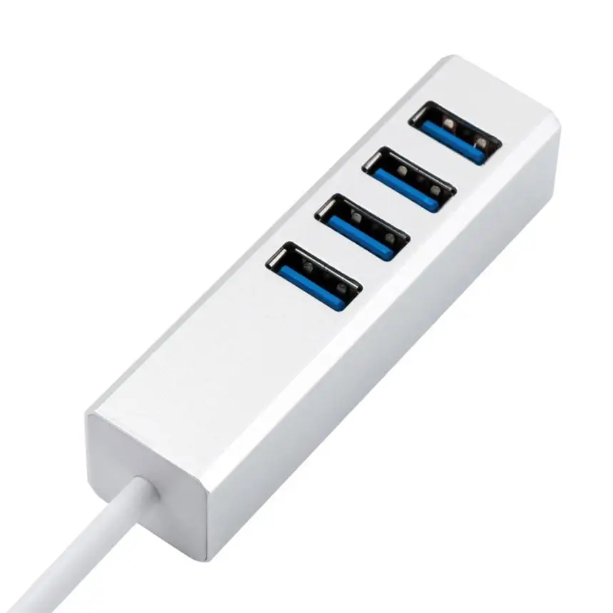 HIPERDEAL Новый USB 3 0 4 портовый мультиконцентратор разветвитель Алюминиевый адаптер