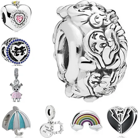 

Maxi Jewelry DIY Enamel European Beads 7 Dwarfs Rainbow Dream Catcher Crystal Beads Charms Fit Pandora Bracelets Making Berloque