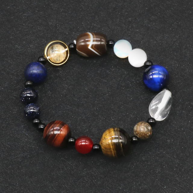 Eight Planets Bead Bracelet Men Natural Stone Universe Yoga Chakra Solar System Bracelet for Men Jewelry Drop Shipping MY3