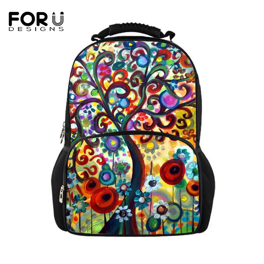 

FORUDESIGNS African Art Print Orthopedic Schoolbag Childern School Bags Graffiti Bookbag For Girls Fashion Women Travel Backpack