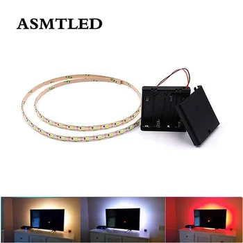 

DC 5V 50cm 1m 2m 3m USB LED Strip 2835 5050 With Switch Battery Box Set Waterproof Warm White/White DIY Decorative LED Lighting