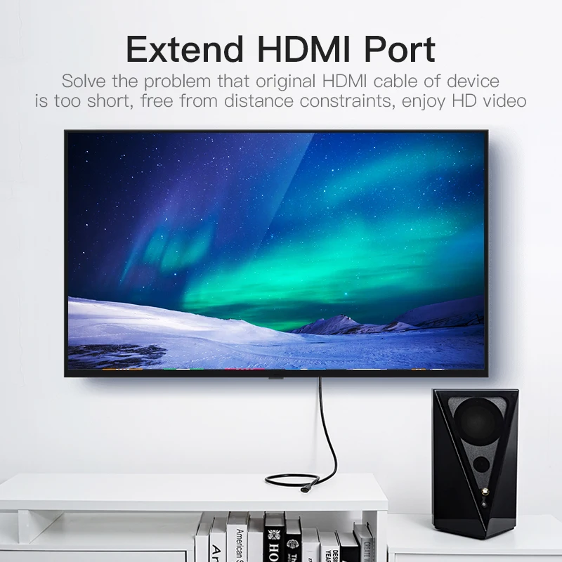Vention HDMI Extension Cable 1m 1.5m 2m 3m 5m Male To Female Extender HDMI Cable 1080P 3D 1.4V For HDTV LCD Laptop PS3 Projector Vention HDMI Extension Cable 1m 1.5m 2m 3m 5m Male To Female Extender HDMI Cable 1080P 3D 1.4V For HDTV LCD Laptop PS3 Projector