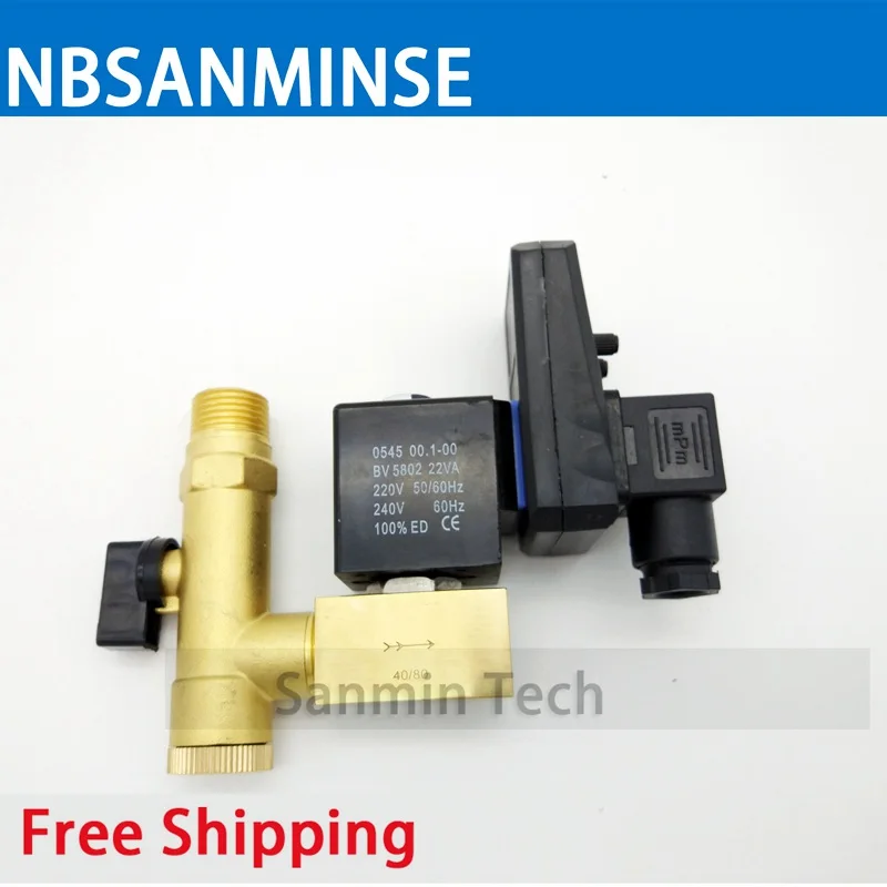 SR - G - 15 4 MPA High Pressure Electronic Drain Valves Air Compressor Valve Brass Solenoid Drainer G 1/2 DC24V AC220V Sanmin цена SR - G - 15 4 MPA High Pressure Electronic Drain Valves Air Compressor Valve Brass Solenoid Drainer G 1/2 DC24V AC220V Sanmin цены онлайн